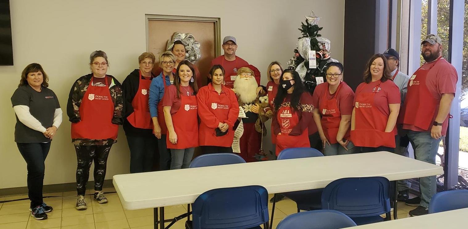 The Shippers Group poses for a group picture at The Salvation Army