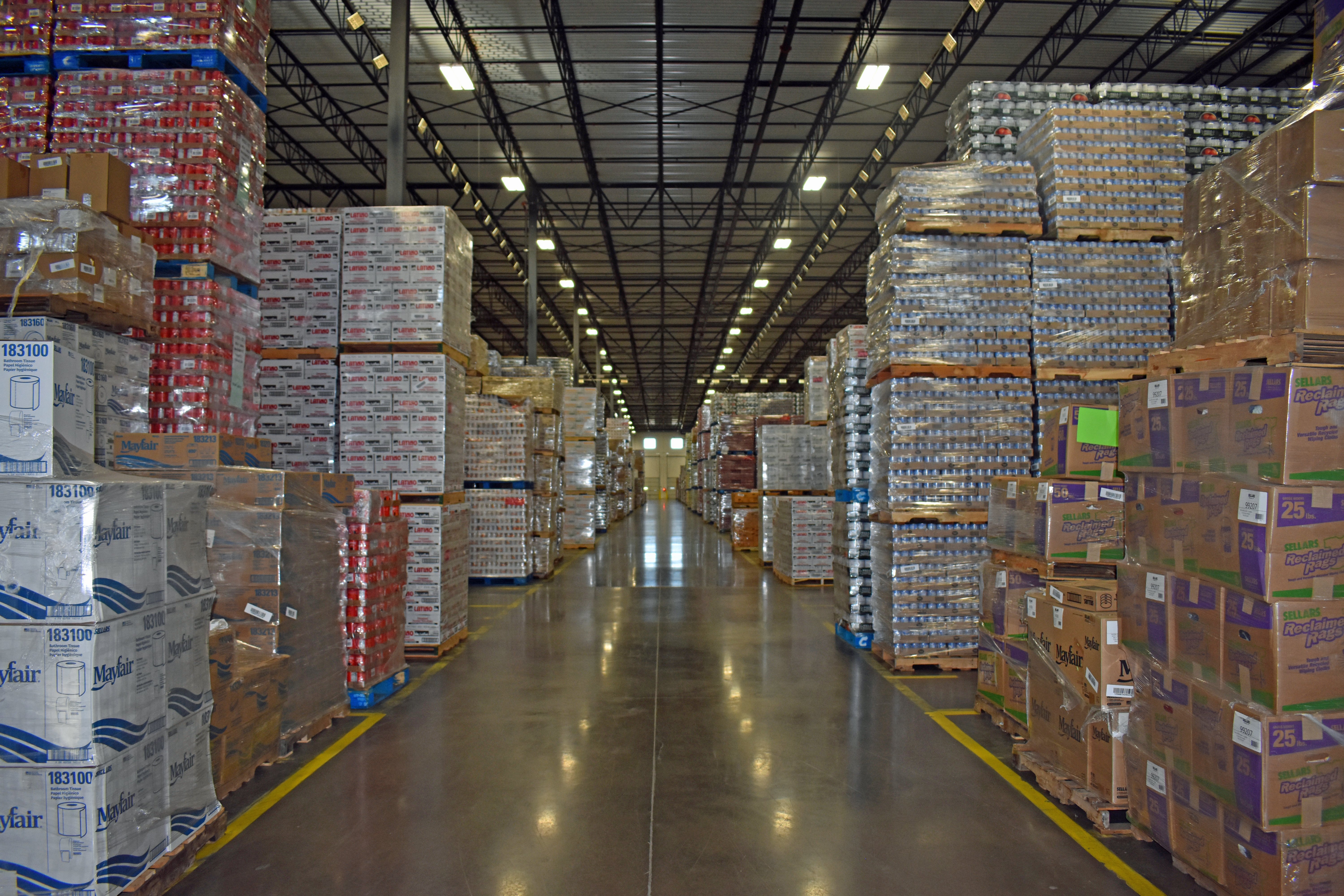 TSG Wintergreen facility filled with supplies